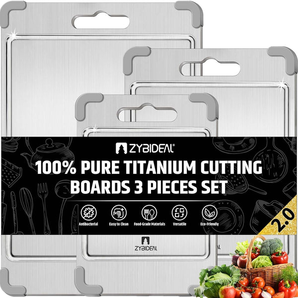3PCS Titanium Cutting Board Set
