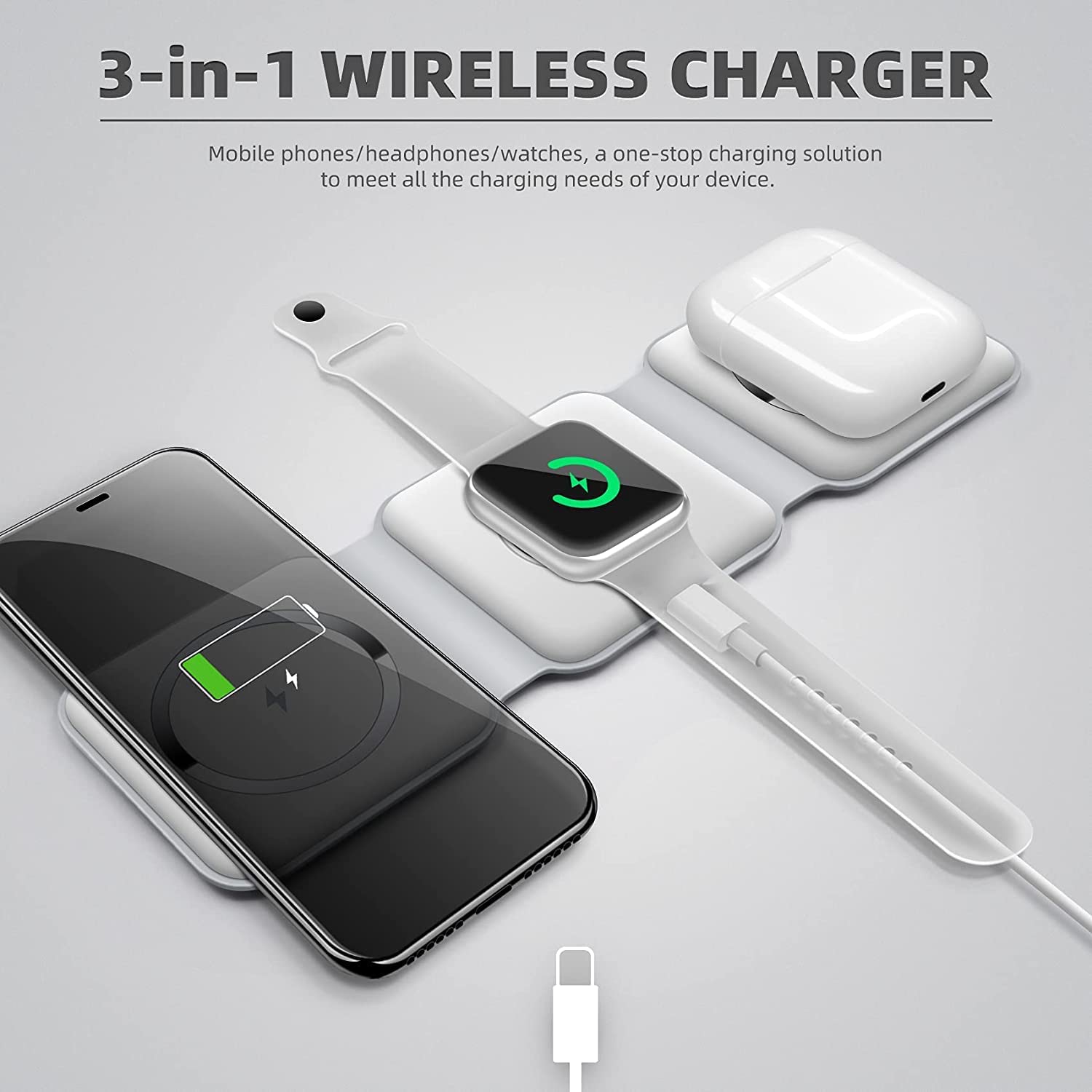 3 in 1 Foldable Magnetic Wireless Charging Station