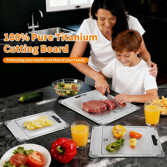 3PCS Titanium Cutting Board Set