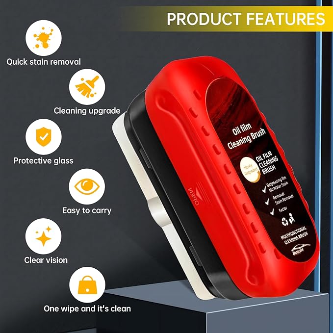 🚗49% OFF🧼Automotive Oil Film Cleaning Brush for Car Windows – Glass Cleaning Board