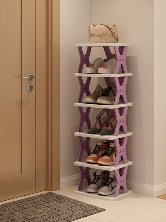 🔥 37% OFF – X-Shape Multi-Tier Foldable Shoe Rack Organizer 👟 Perfect for Entryway & Closet 🏠📦