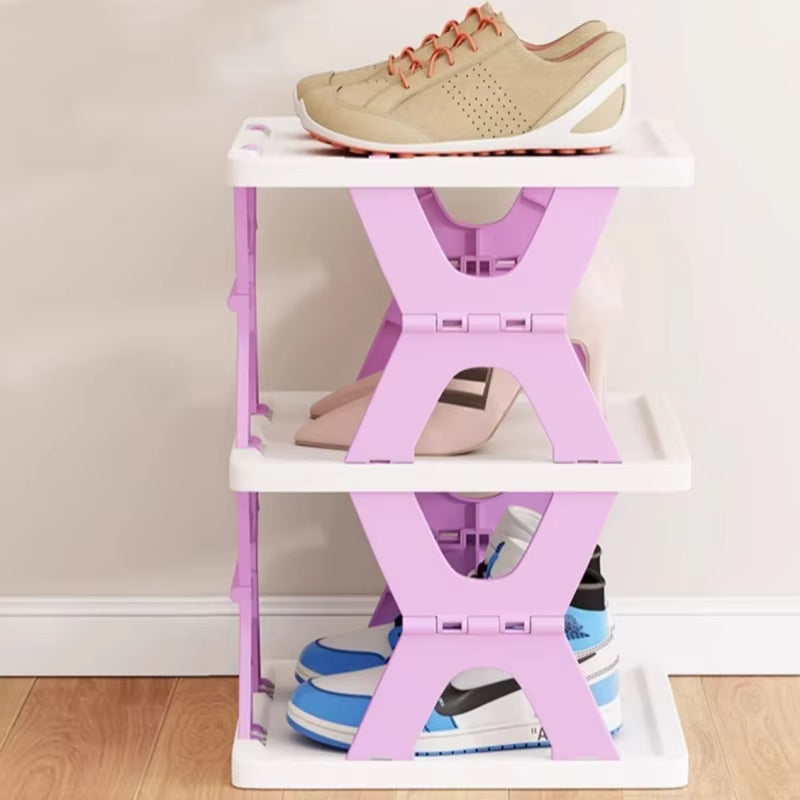 🔥 37% OFF – X-Shape Multi-Tier Foldable Shoe Rack Organizer 👟 Perfect for Entryway & Closet 🏠📦
