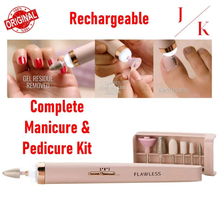 5in1 Manicure Machine Set Electric Nail Drill Polisher Cordless USB Rechargeable With LED Cutters Mill For Manicure Pedicure Accessor
